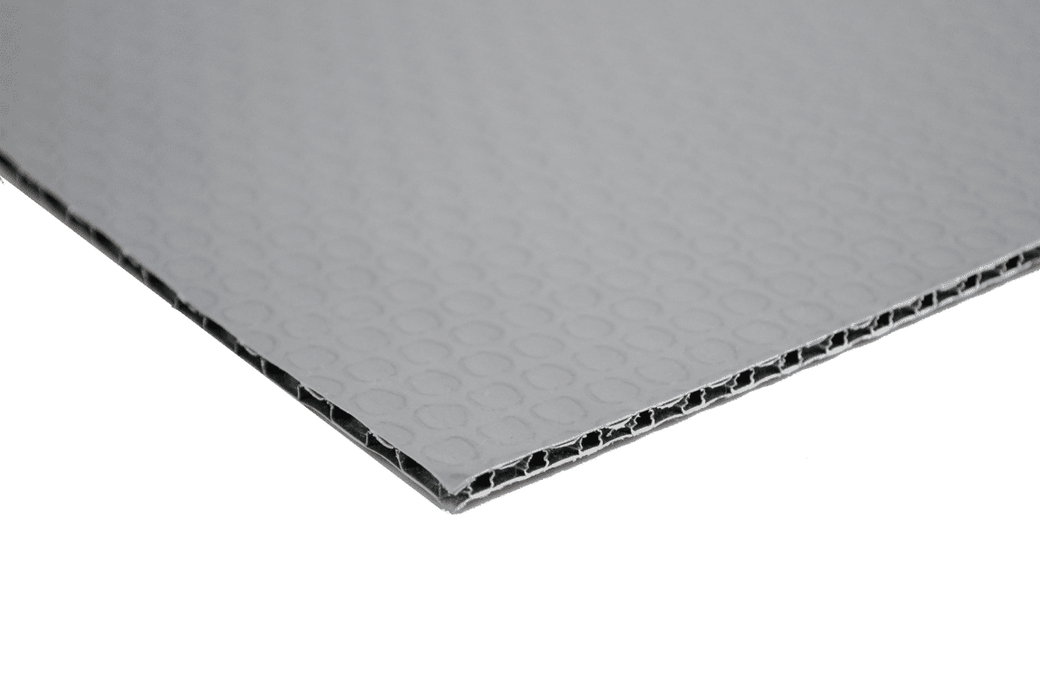 Лист полимерный Bubble Guard 1050х2450х3,5мм (800г/м2), с серой пленкой с одной стороны